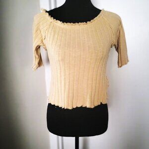 NWOT! Free People Raw Hem Crop Top - L